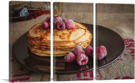 Pancakes With Berries Home decor-3-Panels-60x40x1.5 Thick