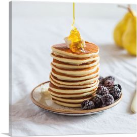 Pancakes With Honey Home decor-1-Panel-26x26x.75 Thick