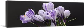 Purple Flowers Home decor-1-Panel-48x16x1.5 Thick