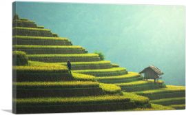 Pyramidal Rice Fields-1-Panel-26x18x1.5 Thick