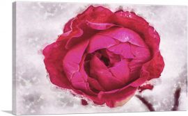 Red Flower Painting Home decor-1-Panel-12x8x.75 Thick