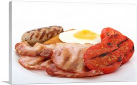 Sausage, Eggs, Bacon and Tomato Breakfast Restaurant decor-1-Panel-12x8x.75 Thick