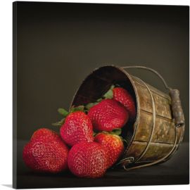 Strawberries In Can Home decor-1-Panel-12x12x1.5 Thick