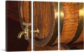 Beer Barrel Fountain Restaurant decor-3-Panels-90x60x1.5 Thick