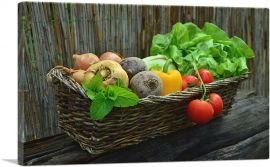 Vegetables In Basket Home decor-1-Panel-60x40x1.5 Thick