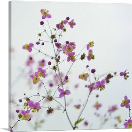 Wild Pink Flowers Home Decor Square-1-Panel-18x18x1.5 Thick