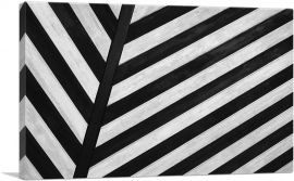 Wooden Black And White Stripes Home decor-1-Panel-12x8x.75 Thick