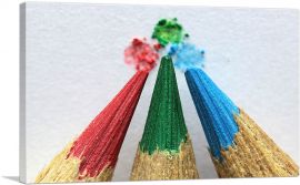 Color Pencils Home Decor Rectangle-1-Panel-26x18x1.5 Thick