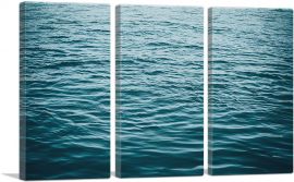 Blue Water Waves Ocean Lake Rectangle-3-Panels-60x40x1.5 Thick