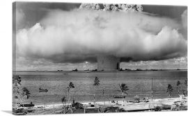 Atomic Cloud Nuclear Bomb Test Explosion-1-Panel-26x18x1.5 Thick