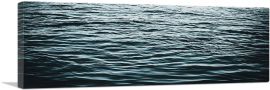 Dark Water Waves Ocean Lake Panoramic-1-Panel-36x12x1.5 Thick