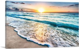 Beach Sunrise Waves-1-Panel-40x26x1.5 Thick