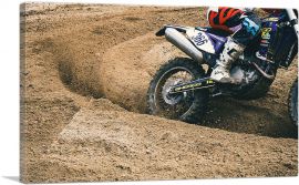 Dirt Bike Motocross Streaks-1-Panel-18x12x1.5 Thick