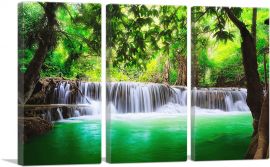 Erawan Falls Thailand-3-Panels-60x40x1.5 Thick
