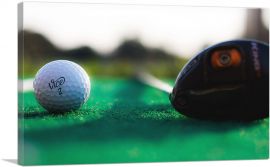Golf Ball and Club-1-Panel-18x12x1.5 Thick