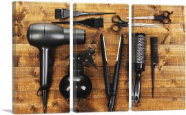 Hair Salon Tools Equipment-3-Panels-60x40x1.5 Thick