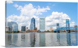 Jacksonville Florida City Skyline-1-Panel-40x26x1.5 Thick