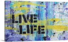 Live Life Graffiti-1-Panel-40x26x1.5 Thick