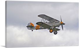 Old Vintage Fighter Plane Flying-1-Panel-18x12x1.5 Thick