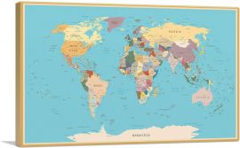 World Map-1-Panel-12x8x.75 Thick