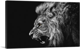 Roaring Lion Black and White-1-Panel-40x26x1.5 Thick