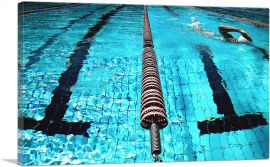 Swimming Olympic Pool Swimmer-1-Panel-12x8x.75 Thick