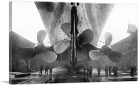 Titanic's Ship Propellers British Passenger Liner-1-Panel-12x8x.75 Thick