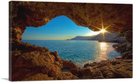 Beach Cave Sunrise-1-Panel-40x26x1.5 Thick