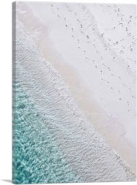 Beach Shoreline Pattern from Above-1-Panel-26x18x1.5 Thick