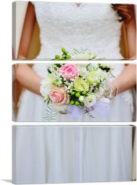 Bride With Flowers-3-Panels-60x40x1.5 Thick