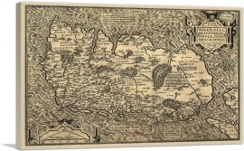 Map of Ireland  1572-1-Panel-26x18x1.5 Thick