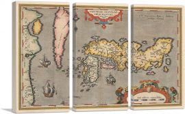 Map of Japan and Korea 1592 (2)-3-Panels-90x60x1.5 Thick