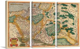 Map of Poland 1592-3-Panels-90x60x1.5 Thick