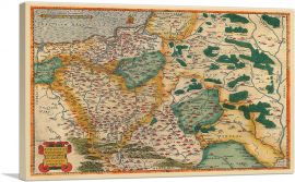 Map of Poland 1592-1-Panel-40x26x1.5 Thick