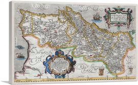 Map of Portugal 1579-1-Panel-12x8x.75 Thick