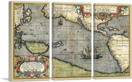 Pacific Ocean 1589-3-Panels-90x60x1.5 Thick