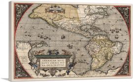 The Americas - The New World 1587-1-Panel-18x12x1.5 Thick