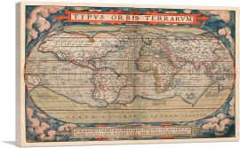 World Map 1579-1-Panel-26x18x1.5 Thick