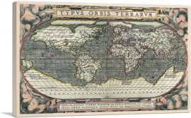 World Map 1588-1-Panel-12x8x.75 Thick