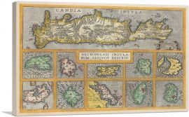 Crete and Ten other Greek Islands 1584-1-Panel-12x8x.75 Thick
