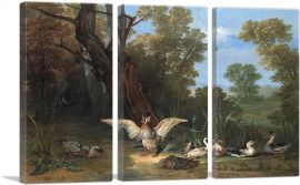 Ducks Resting In The Sunshine-3-Panels-90x60x1.5 Thick