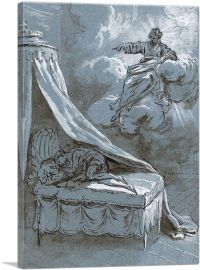 God The Father Appearing To a Sleeping Figure-1-Panel-18x12x1.5 Thick