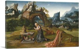 St. Jerome Praying And a Landscape 1525-1-Panel-26x18x1.5 Thick