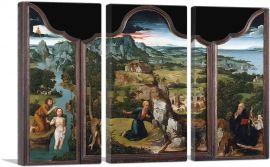 The Penitence Of Saint Jerome 1512-3-Panels-90x60x1.5 Thick