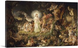 The Quarrel Of Oberon And Titania 1849-1-Panel-40x26x1.5 Thick