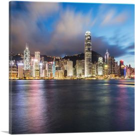 Hong Kong China Blue Square-1-Panel-12x12x1.5 Thick