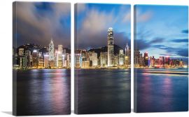 Hong Kong China Blue-3-Panels-60x40x1.5 Thick