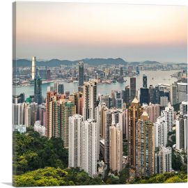 Hong Kong China Mountain View Square-1-Panel-18x18x1.5 Thick