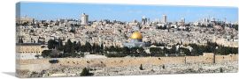 Jerusalem Israel Skyline Panoramic-1-Panel-36x12x1.5 Thick