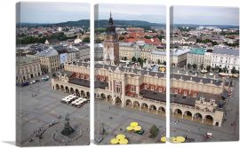 Krakow Main Square Poland-3-Panels-60x40x1.5 Thick